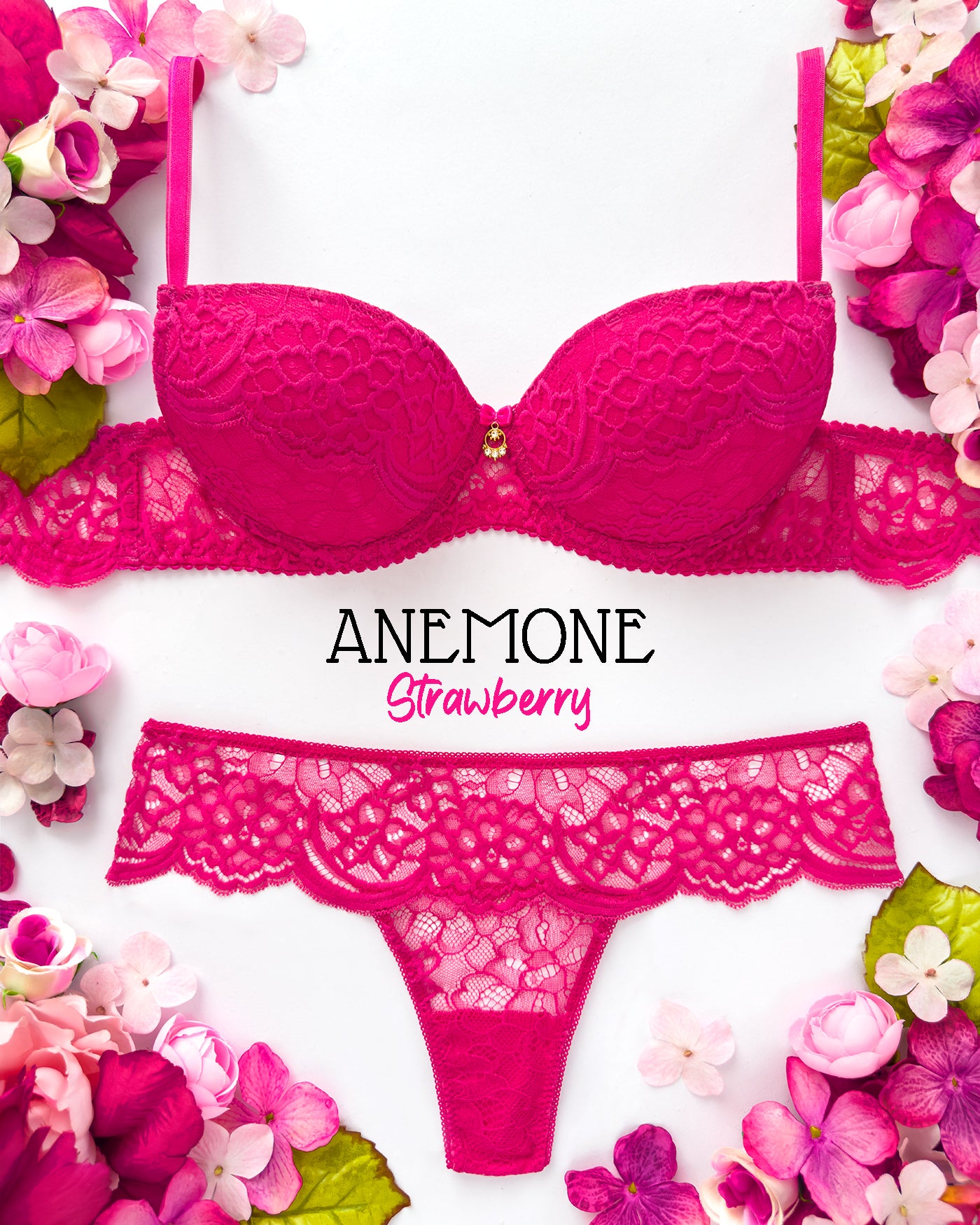 Reggiseno push-up Anemone Strawberry | Dot76.it