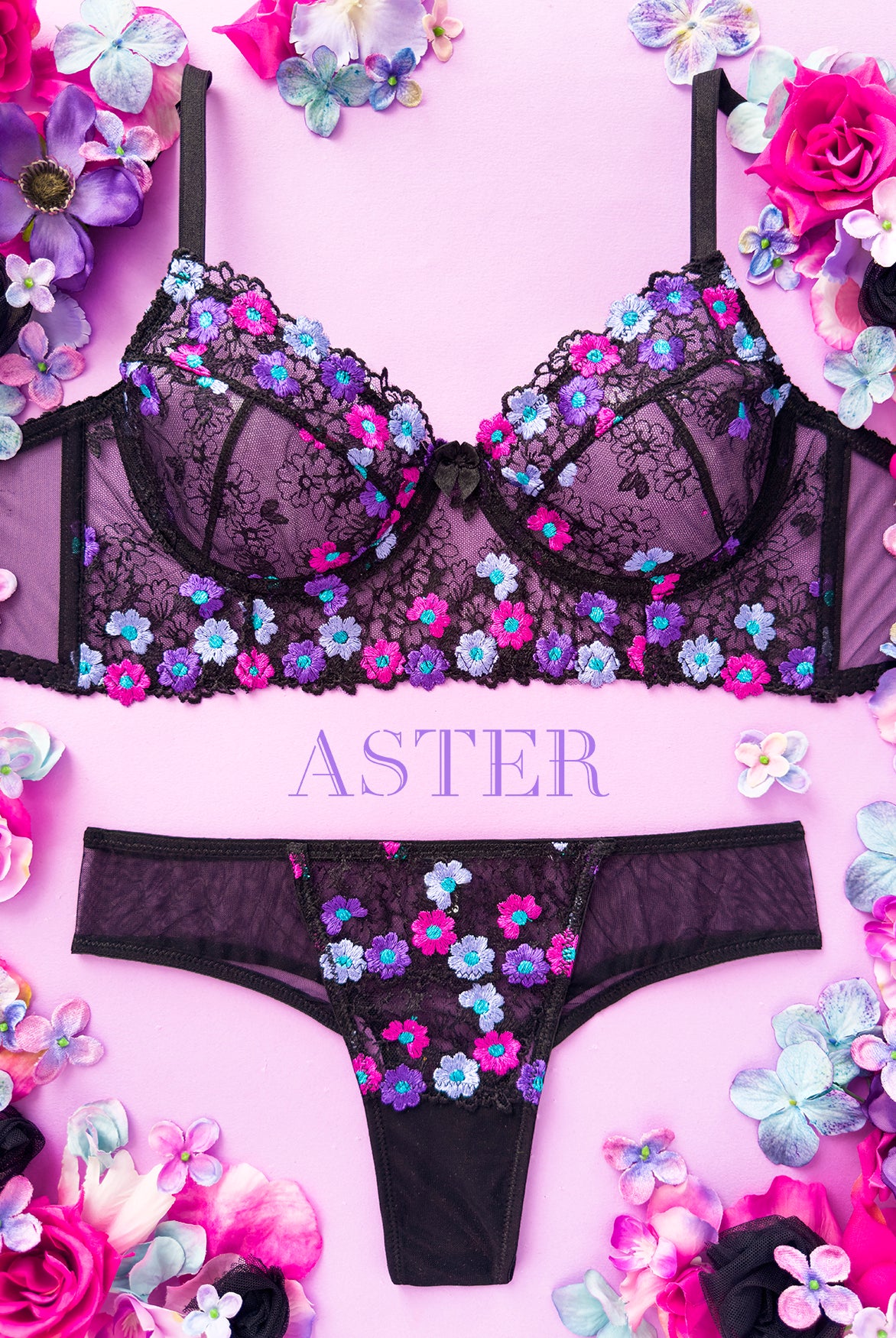 Reggiseno sfoderato Aster Noir | Dot76.it