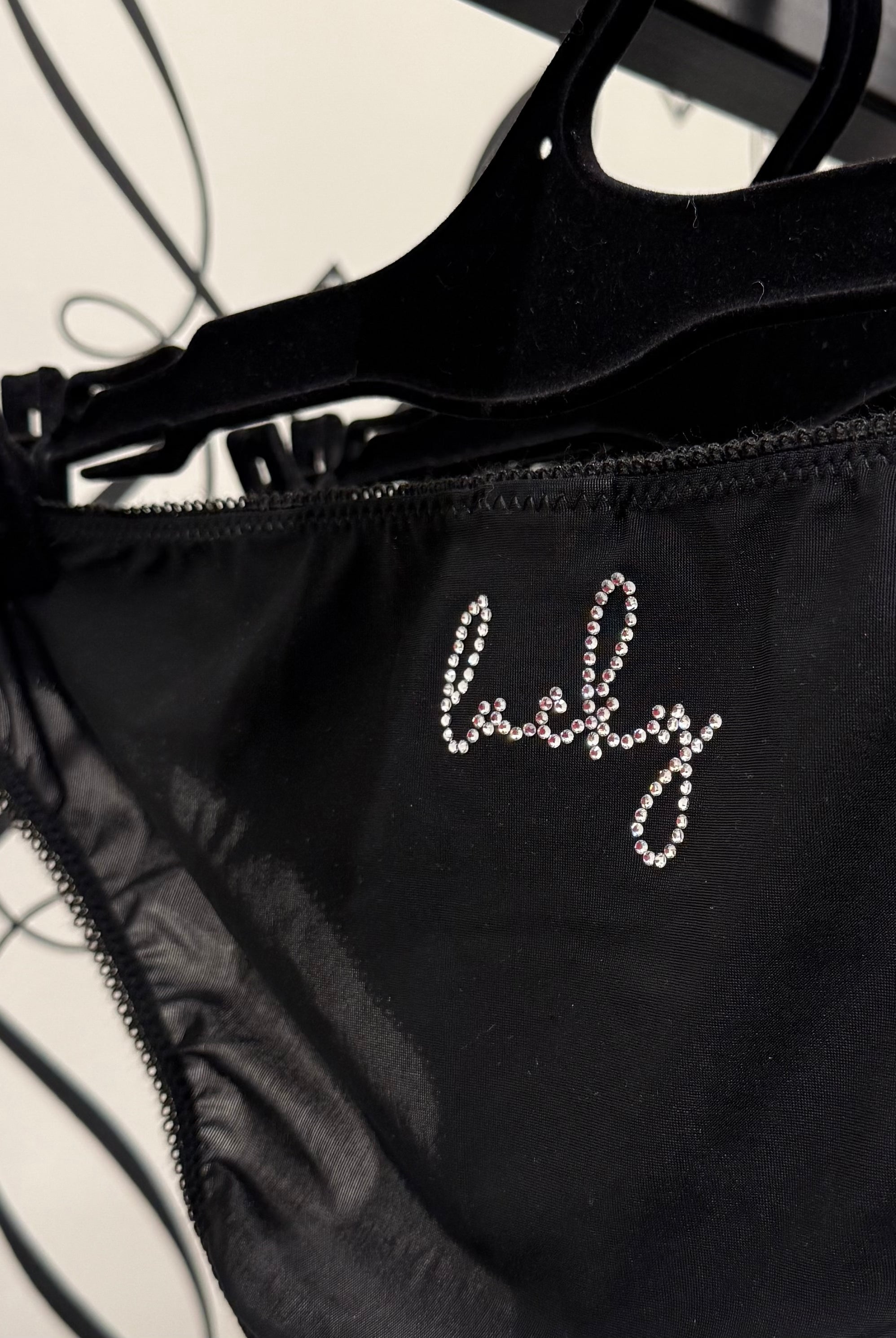 Slip Black Baccara Shine LUCKY♥️ | Dot76.it
