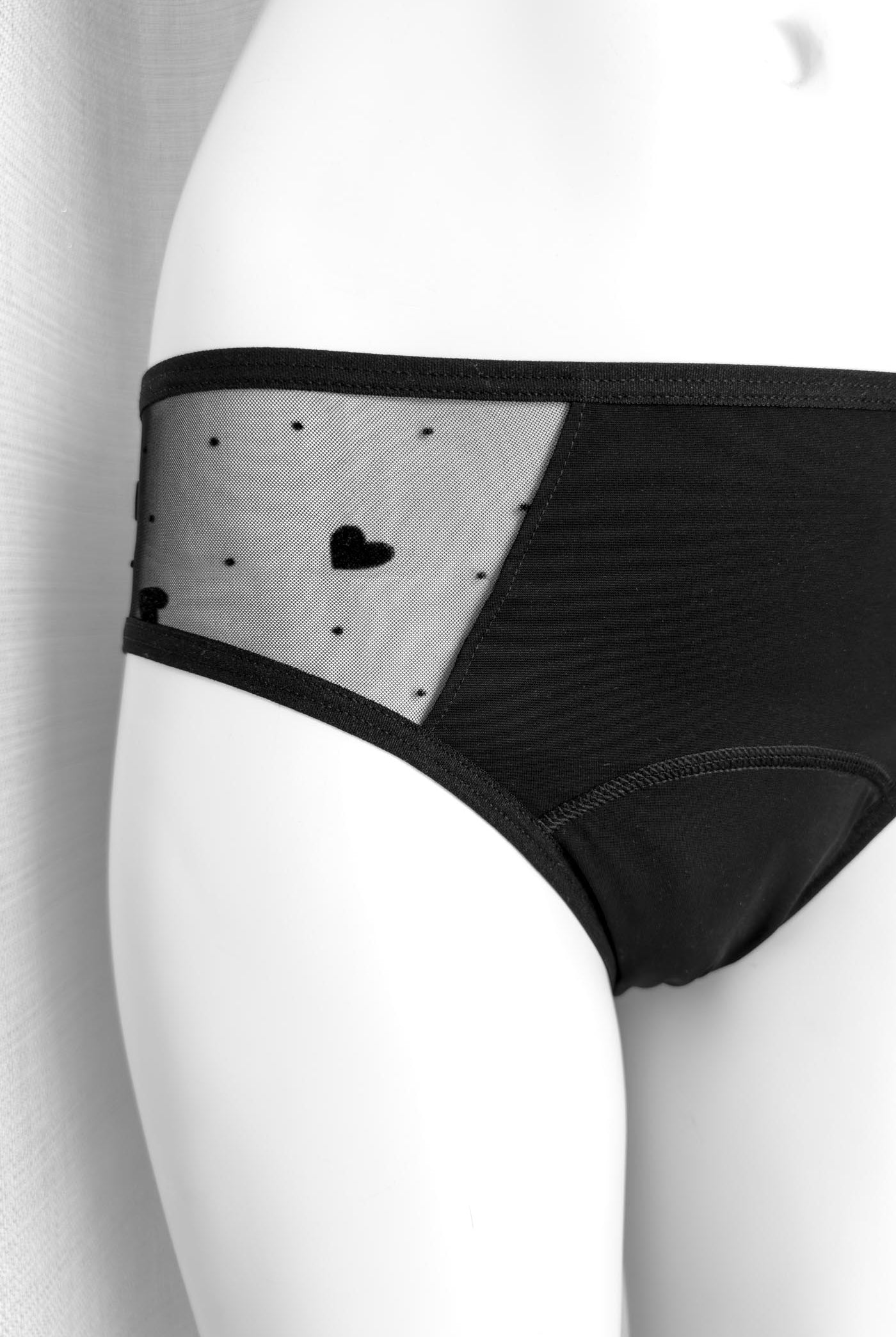 Period Slip Black Baccara Velvet - Slip mestruale | Dot76.it