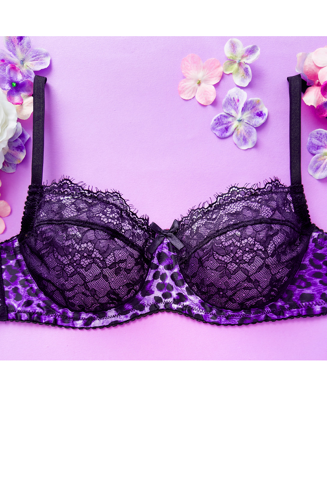 Reggiseno Sfoderato Daphne Leopard Violet | Dot76.it
