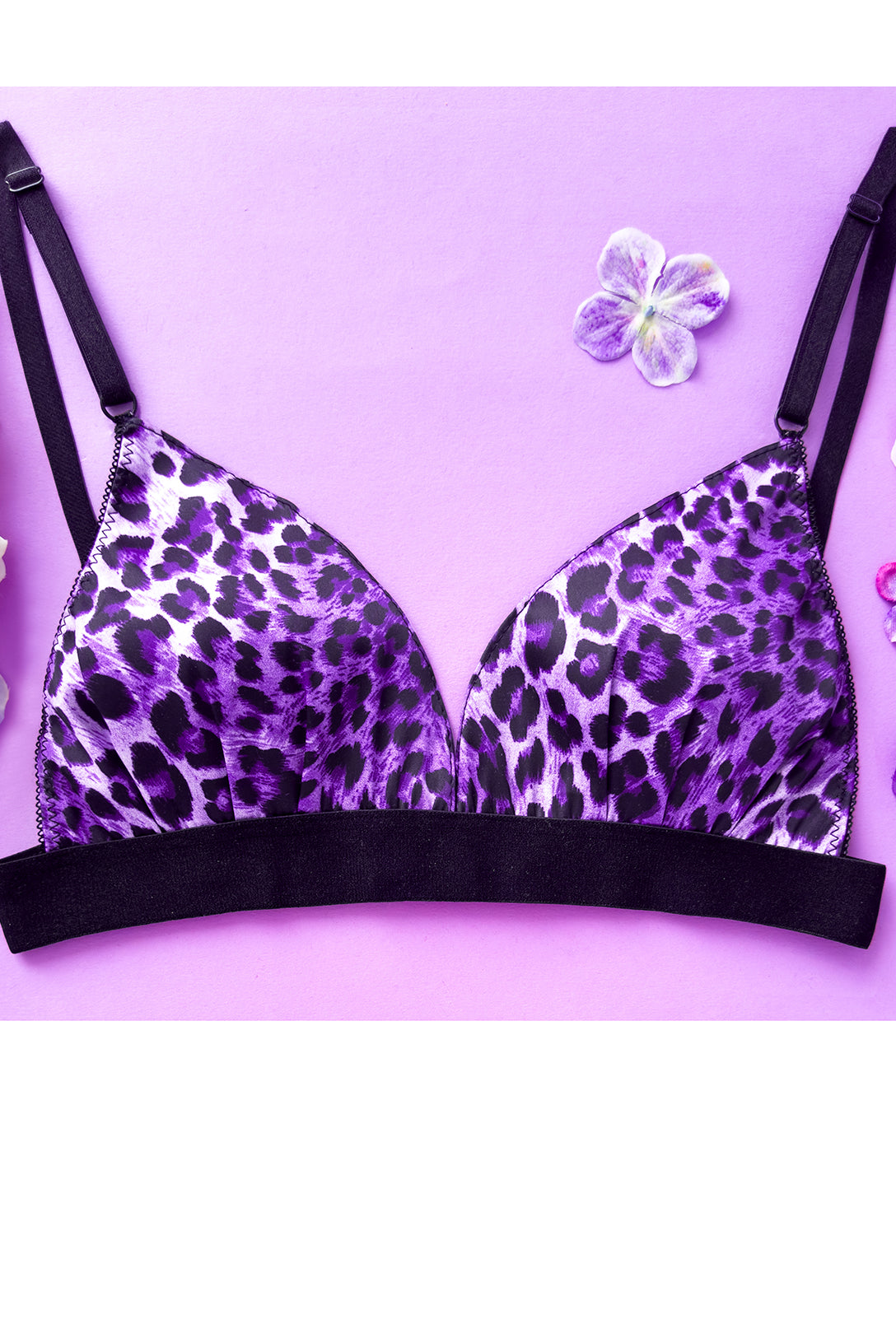 Bralette a triangolo Daphne Leopard Violet | Dot76.it