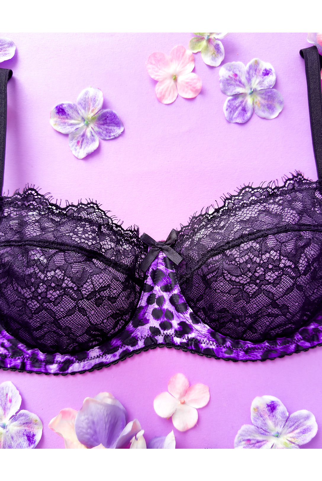 Reggiseno Sfoderato Daphne Leopard Violet | Dot76.it