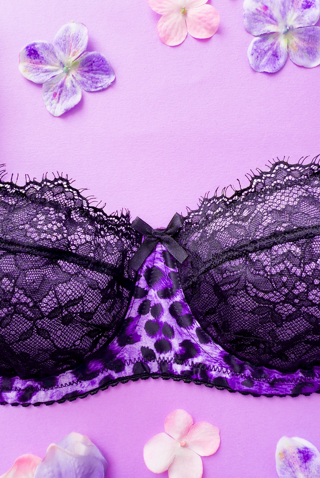 Reggiseno Sfoderato Daphne Leopard Violet | Dot76.it