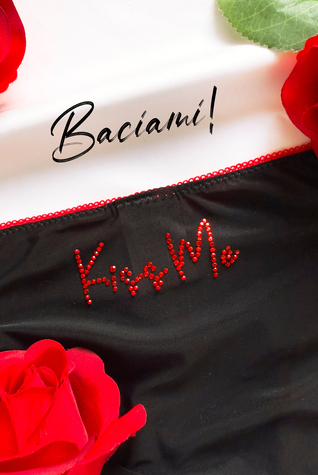 Slip Black Baccara Shine KISS♥️ | Dot76.it