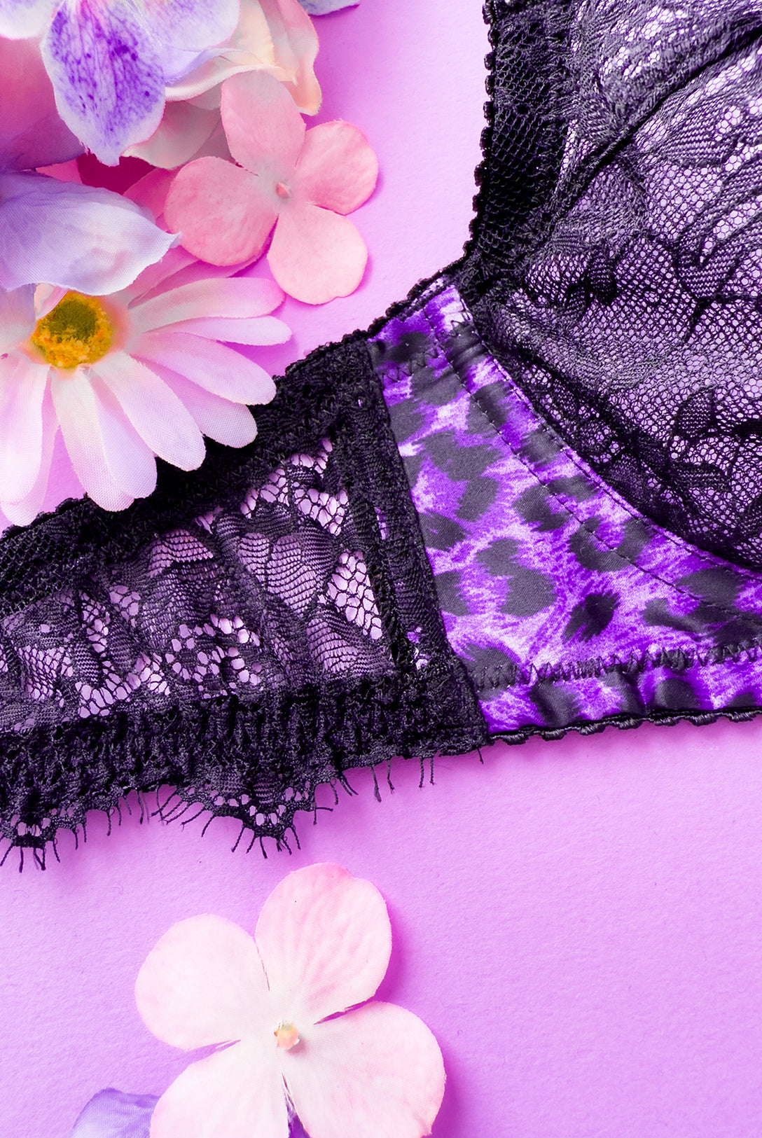 Reggiseno Sfoderato Daphne Leopard Violet | Dot76.it