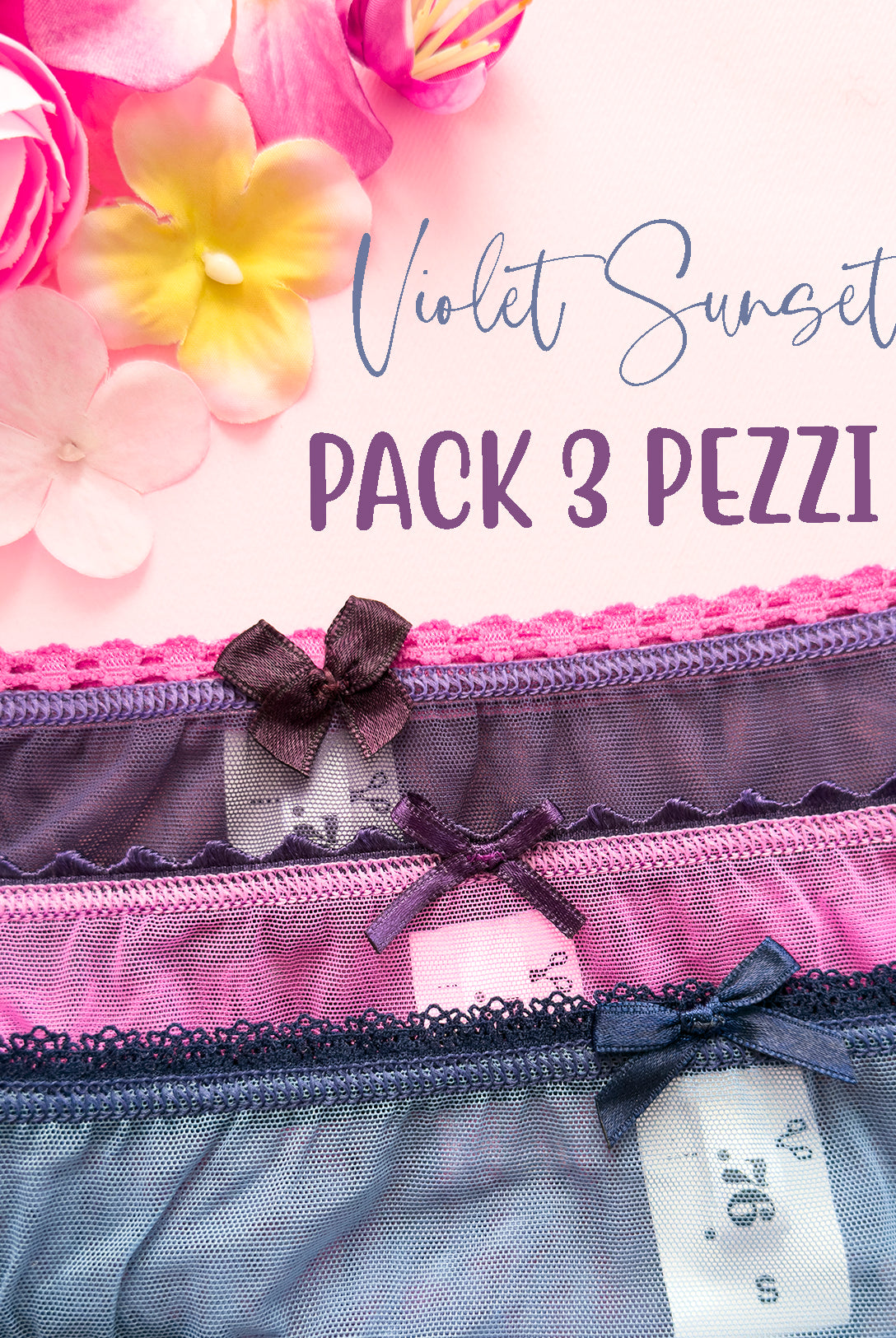 Pacchettox3 Slip -VIOLET SUNSET- Rainbow Cake | Dot76.it