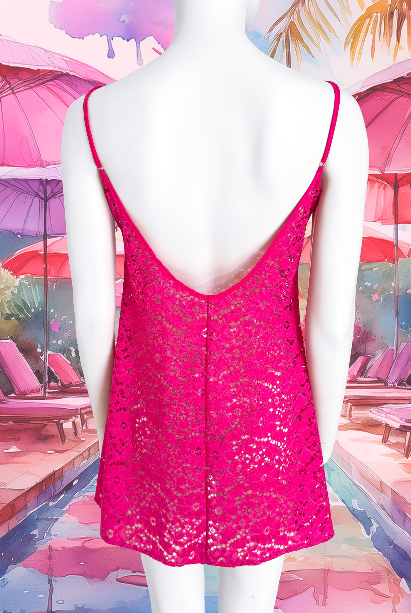 Sottoveste Rainbow Cake Pink Floral Lace | Dot76.it