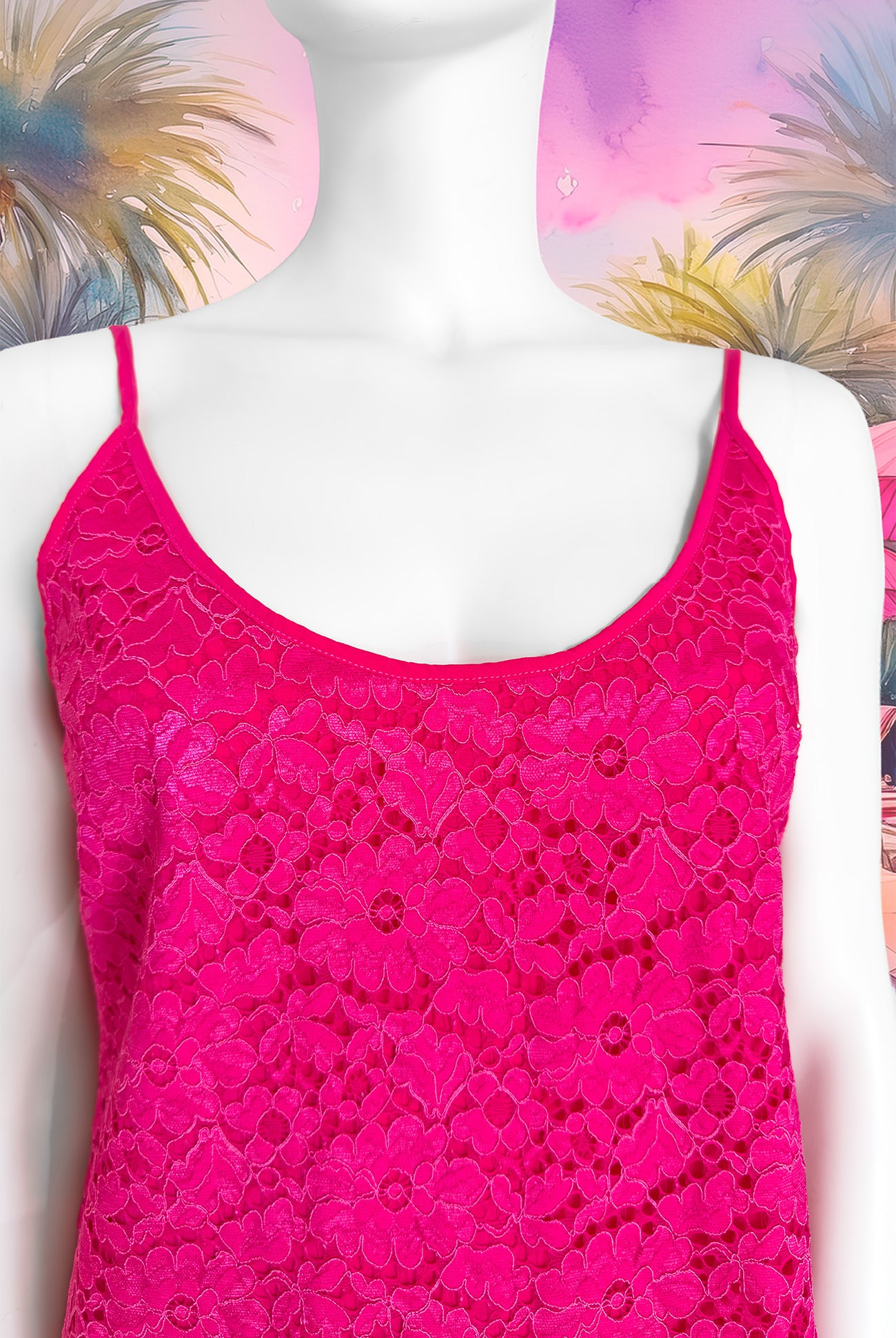 Canotta Rainbow Cake Pink Floral Lace | Dot76.it