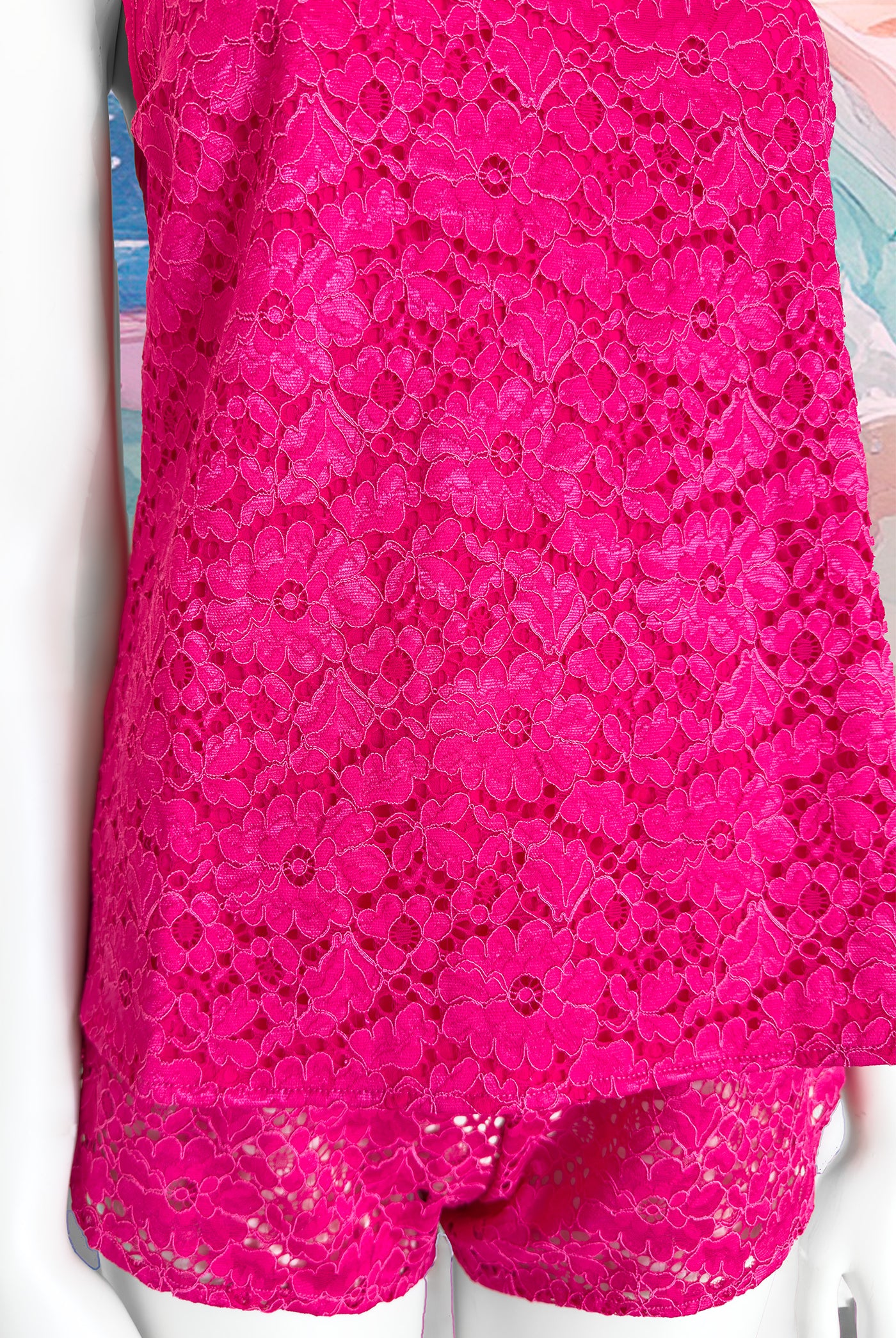Canotta Rainbow Cake Pink Floral Lace | Dot76.it