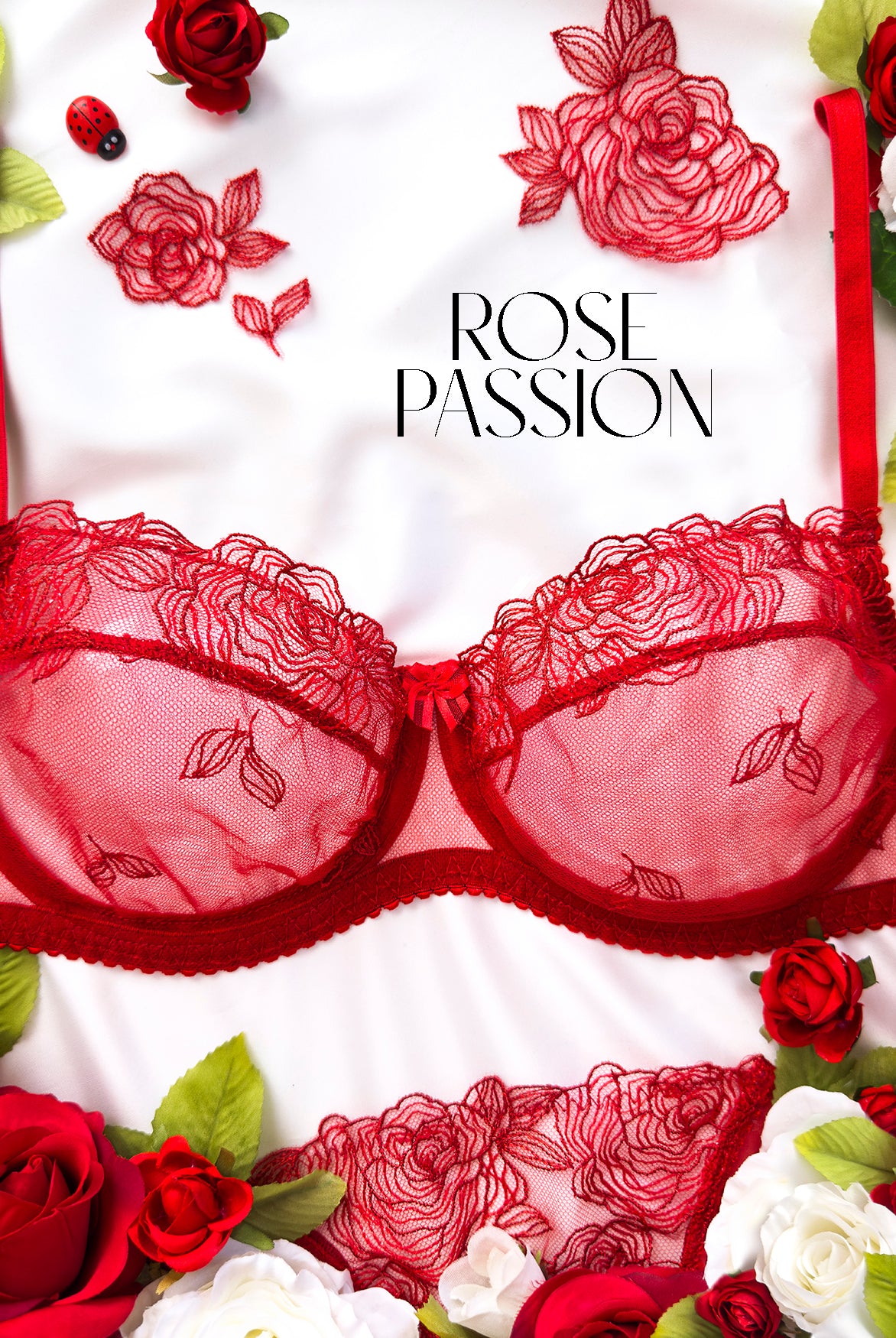 Reggiseno sfoderato Rose Passion | Dot76.it