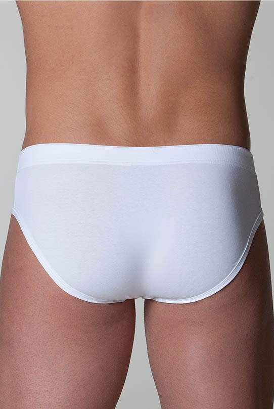 slip uomo classico tinta unita bianco
