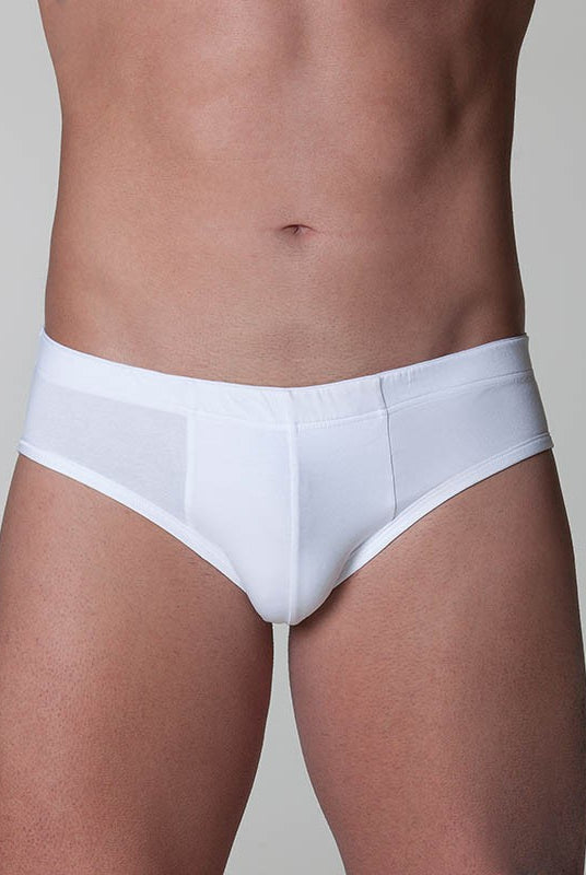 slip uomo classico tinta unita bianco