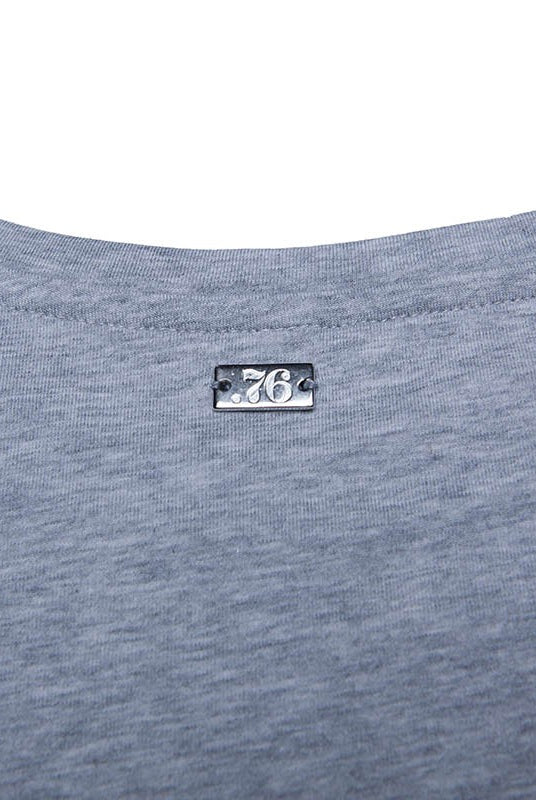 Maglia mezza manica con stampa centrale moto dettaglio