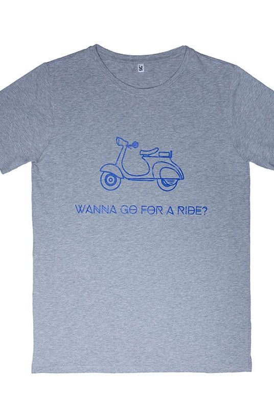 Maglia mezza manica con stampa centrale moto tecnico