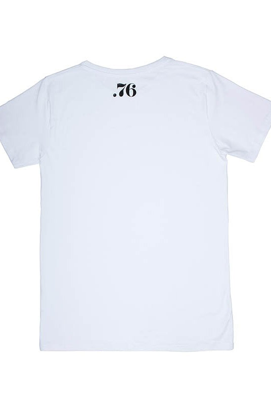 Maglia mezza manica tinta uinita con logo retro collo bianca tecnico