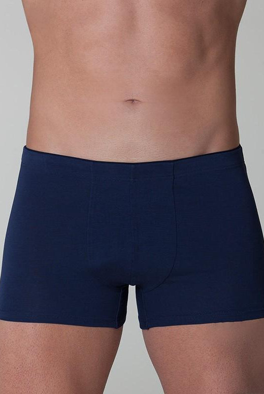 Boxer tinta unita con elastico interno blu
