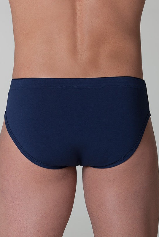 slip uomo classico tinta unita blu