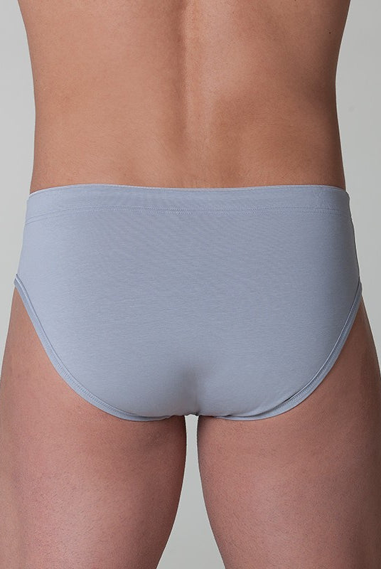 slip uomo classico tinta unita grigio