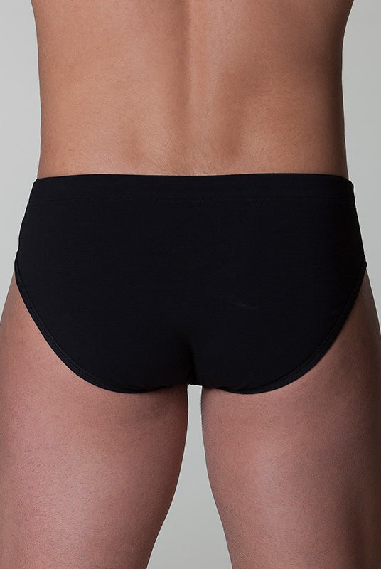 slip uomo classico tinta unita nero