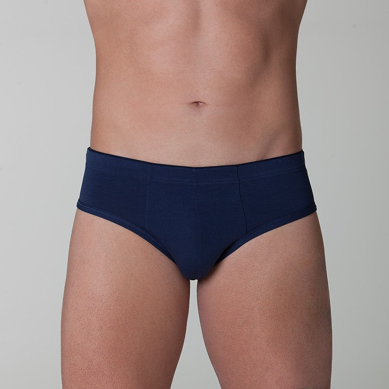 slip uomo classico tinta unita blu