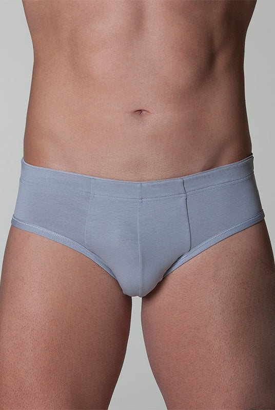 slip uomo classico tinta unita grigio
