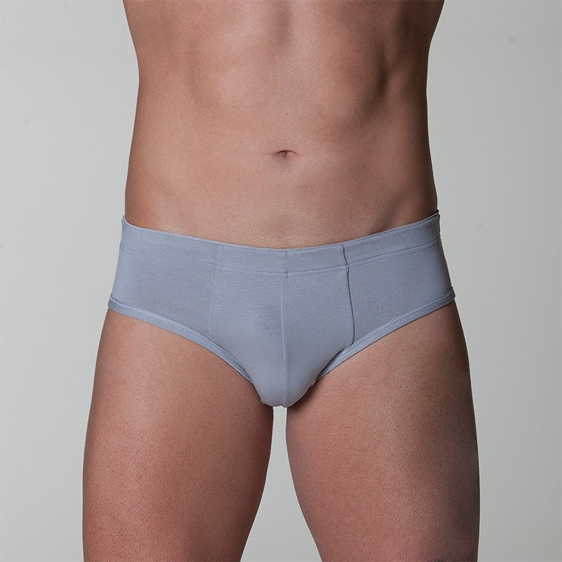 slip uomo classico tinta unita grigio