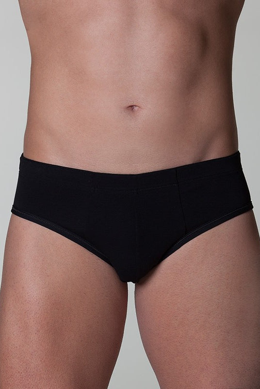 slip uomo classico tinta unita nero