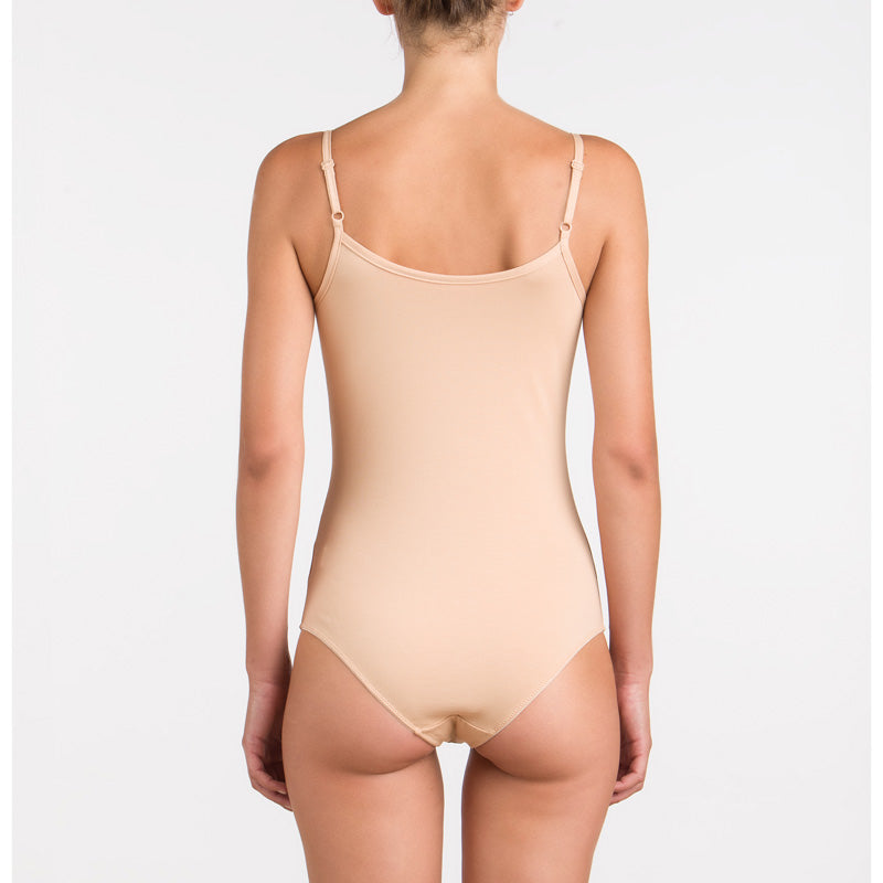 2 retro nudo nudo 17006 Body in cotone con spalline sottili regolabili