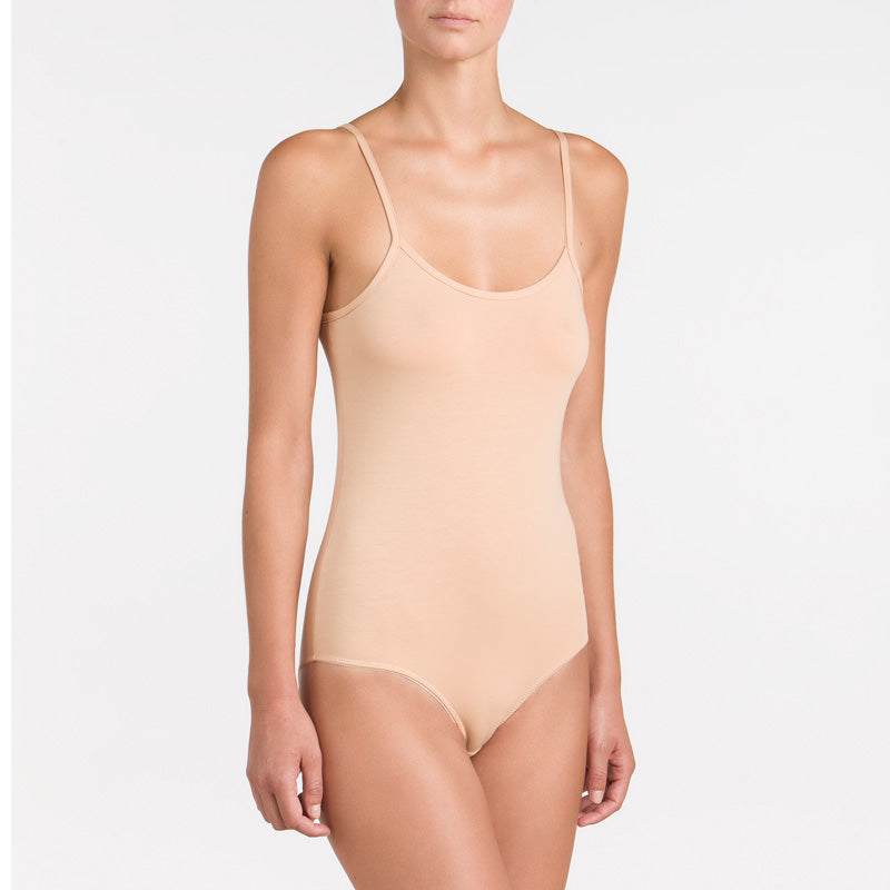 3 fianco nudo nudo 17006 Body in cotone con spalline sottili regolabili