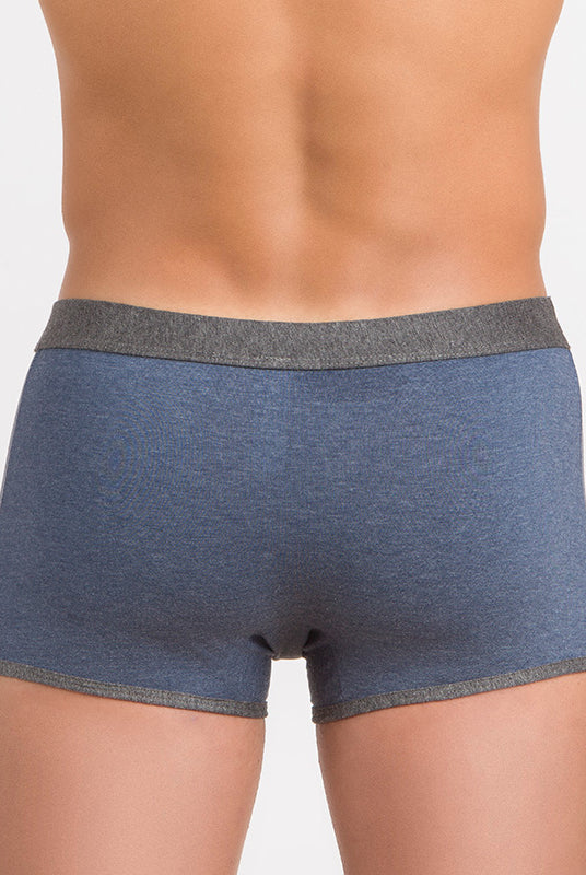 2 retro azzurro azzurro 17103 Boxer bicolor in cotone mélange