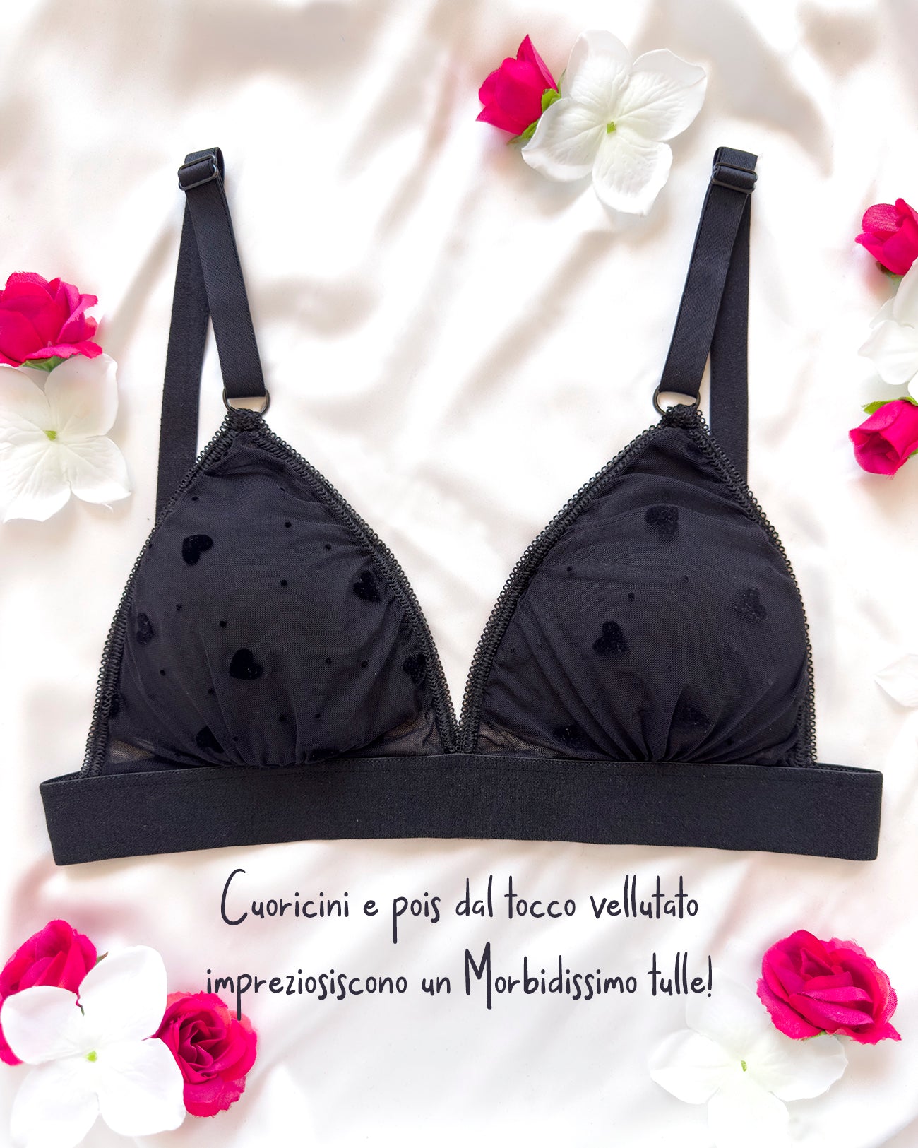 Bralette Black Baccara Velvet | Dot76.it