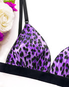 Bralette a triangolo Daphne Leopard Violet | Dot76.it