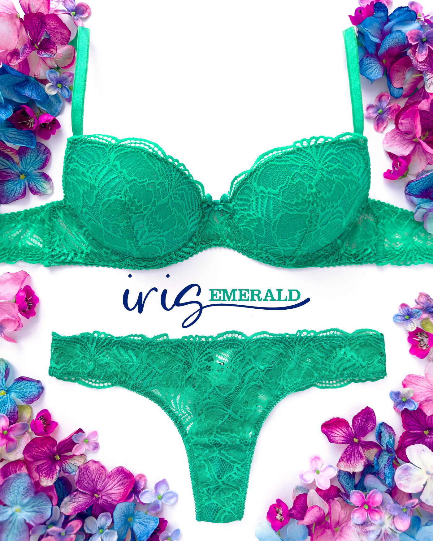 Reggiseno push-up Iris Emerald –