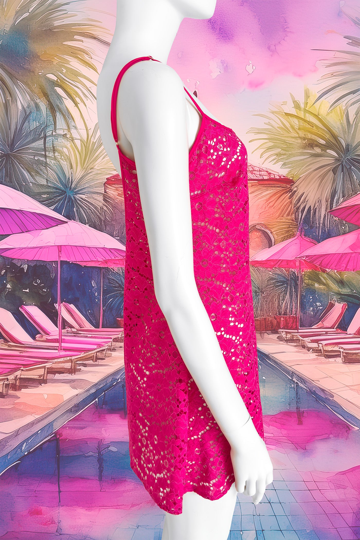 Sottoveste Rainbow Cake Pink Floral Lace | Dot76.it