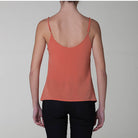 Canotta in crepe con fascia in pizzo