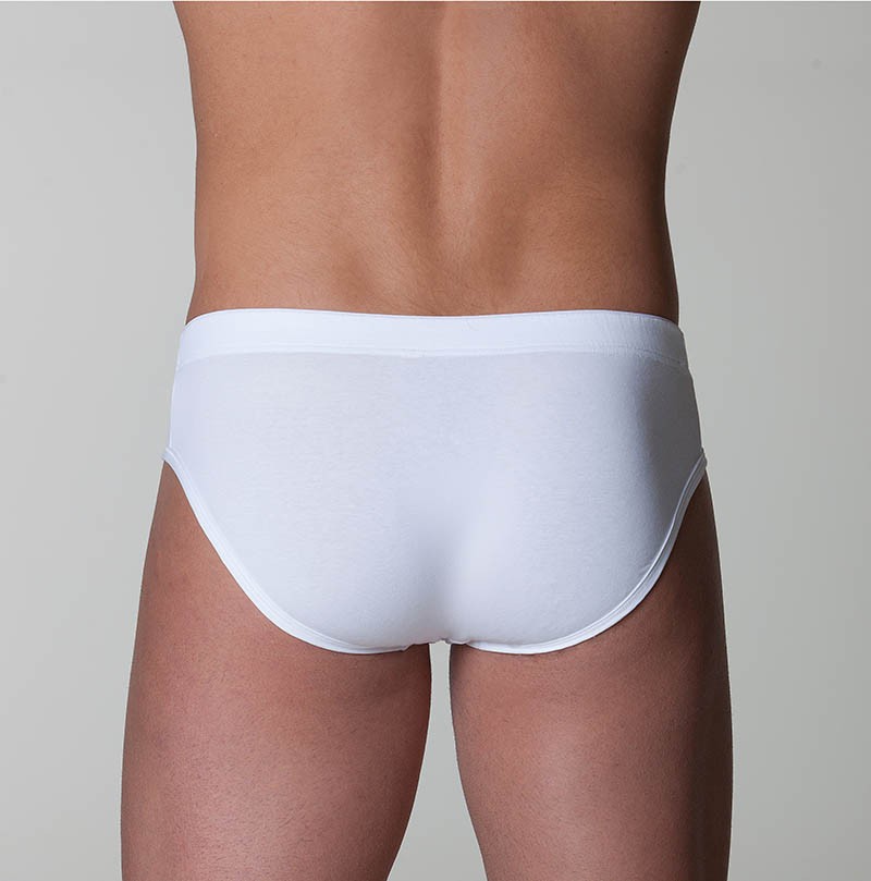 slip uomo classico tinta unita bianco