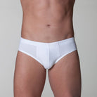 slip uomo classico tinta unita bianco