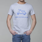 Maglia mezza manica con stampa centrale moto