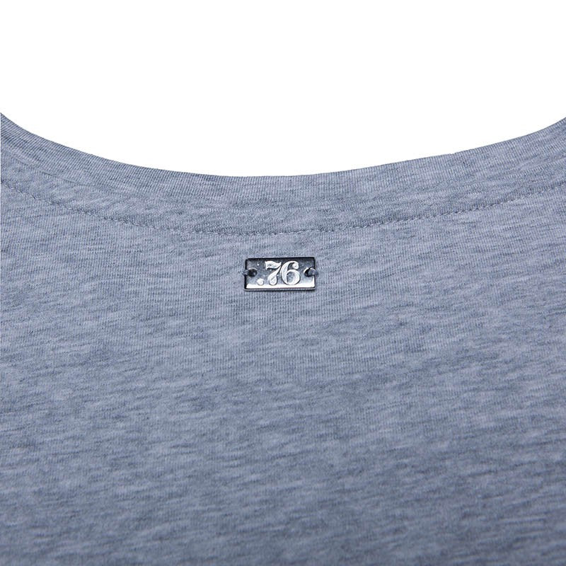 Maglia mezza manica con stampa centrale moto dettaglio