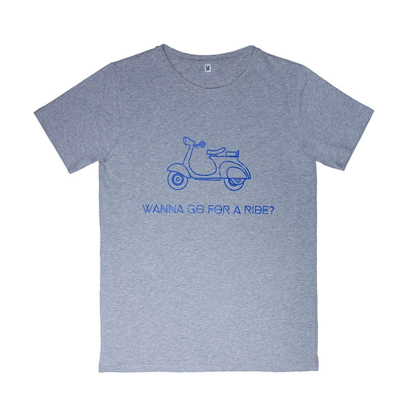 Maglia mezza manica con stampa centrale moto tecnico