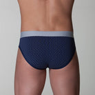 Slip pois uomo elastico esterno blu
