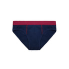 Slip unito cuciture in contrasto ed elastico blu rosso tecnico