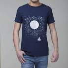 Maglia mezza manica con stampa luna  bicicletta