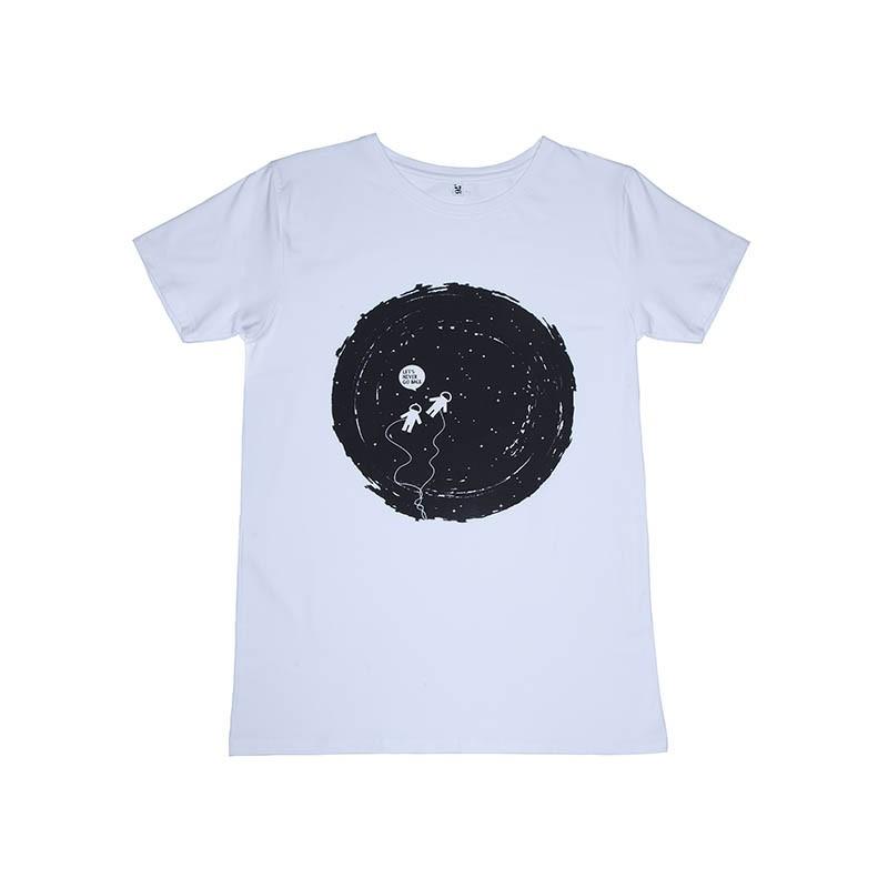Maglia mezza manica con stampa stelle e astronauti tecnico