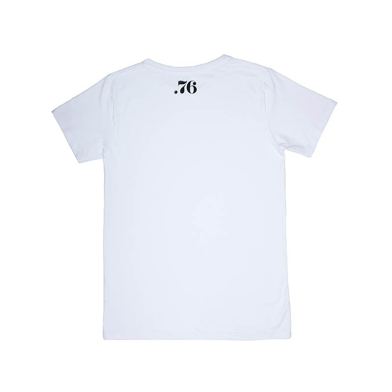 Maglia mezza manica tinta uinita con logo retro collo bianca tecnico