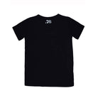 Maglia mezza manica tinta uinita con logo retro collo nera tecnico