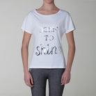 Maglia mezza manica bianca modello kimono