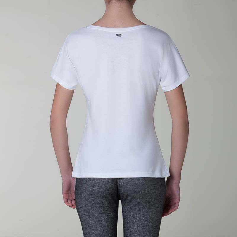 Maglia mezza manica bianca modello kimono