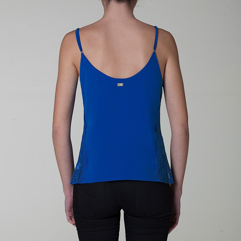 Canotta spalline inserto laterale in pizzo